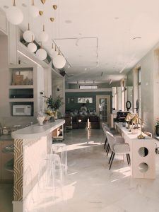 White, light, modern salon
