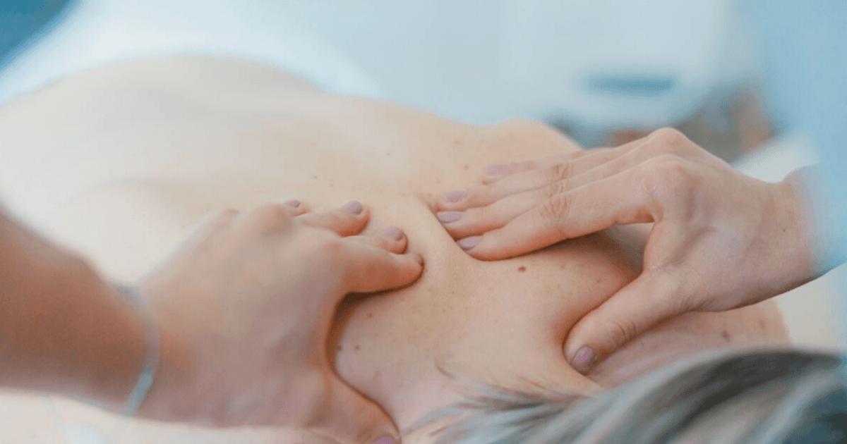 Person getting a massage.