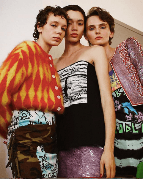 Models at London Fashion Week.